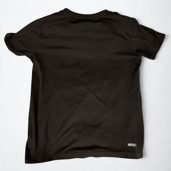 Old Navy T-Shirt Boys L Short Sleeve Black Go-Dry Active Athletic Football Tee - Picture 2 of 6